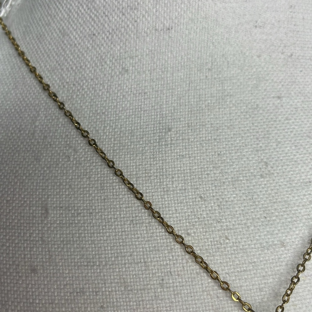 First Communion Gold Tone Pendant Necklace With Chalice Design - Picture 2 of 5